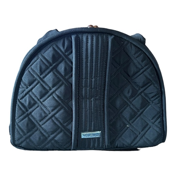 VERA BRADLEY | black quilted fabric satchel tote purse - Picture 1 of 4